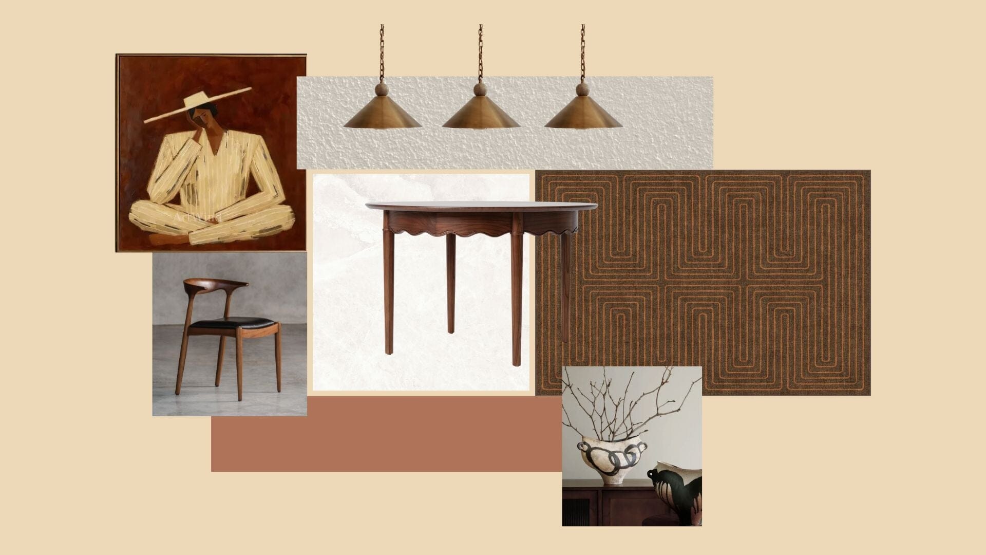 Dark wood Dining Room Palette