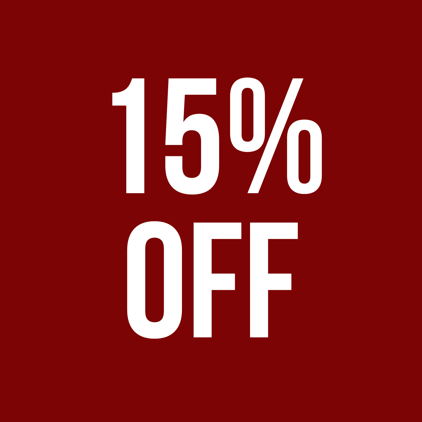 15% OFF