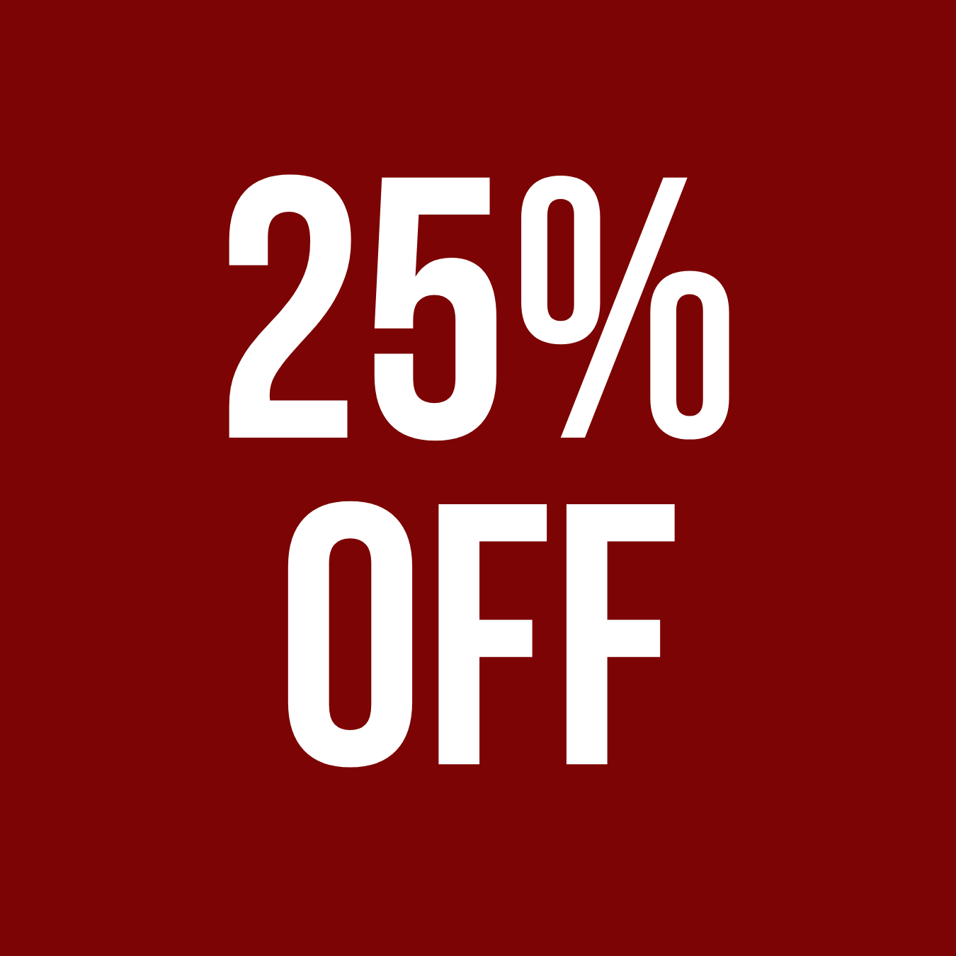 25% OFF