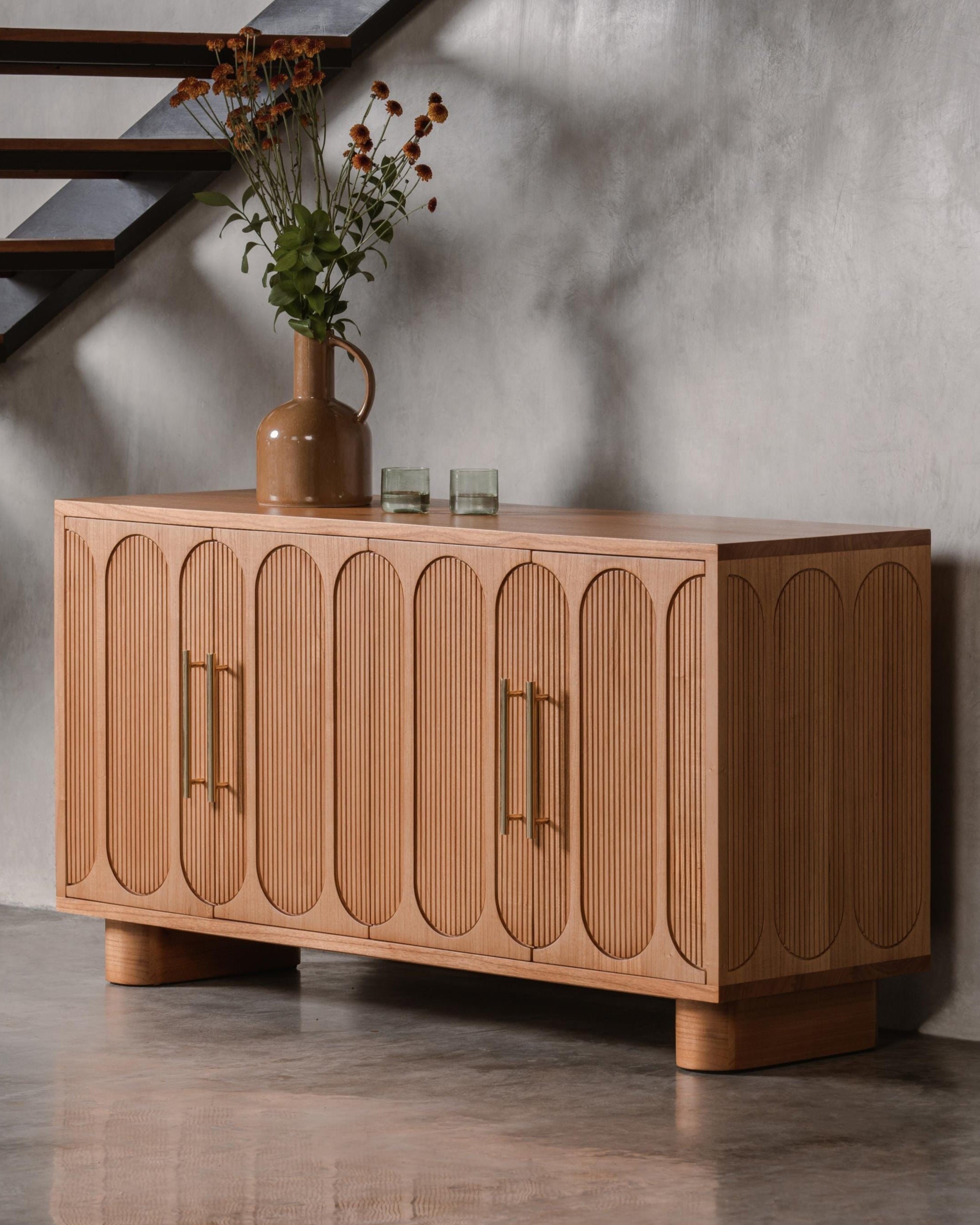 light wood wooden sideboard buffet