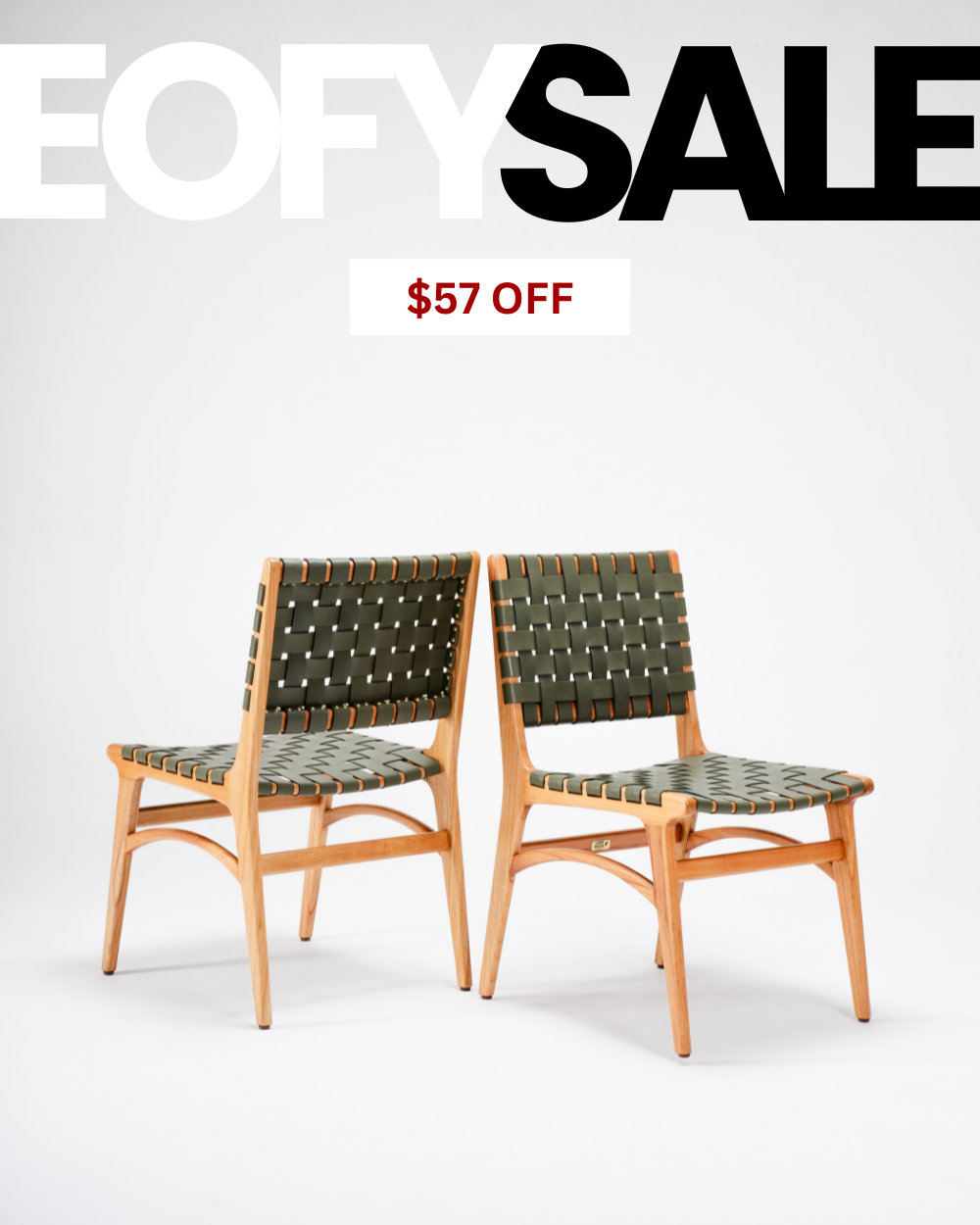 Full-Grain Leather Woven | Dining Chair