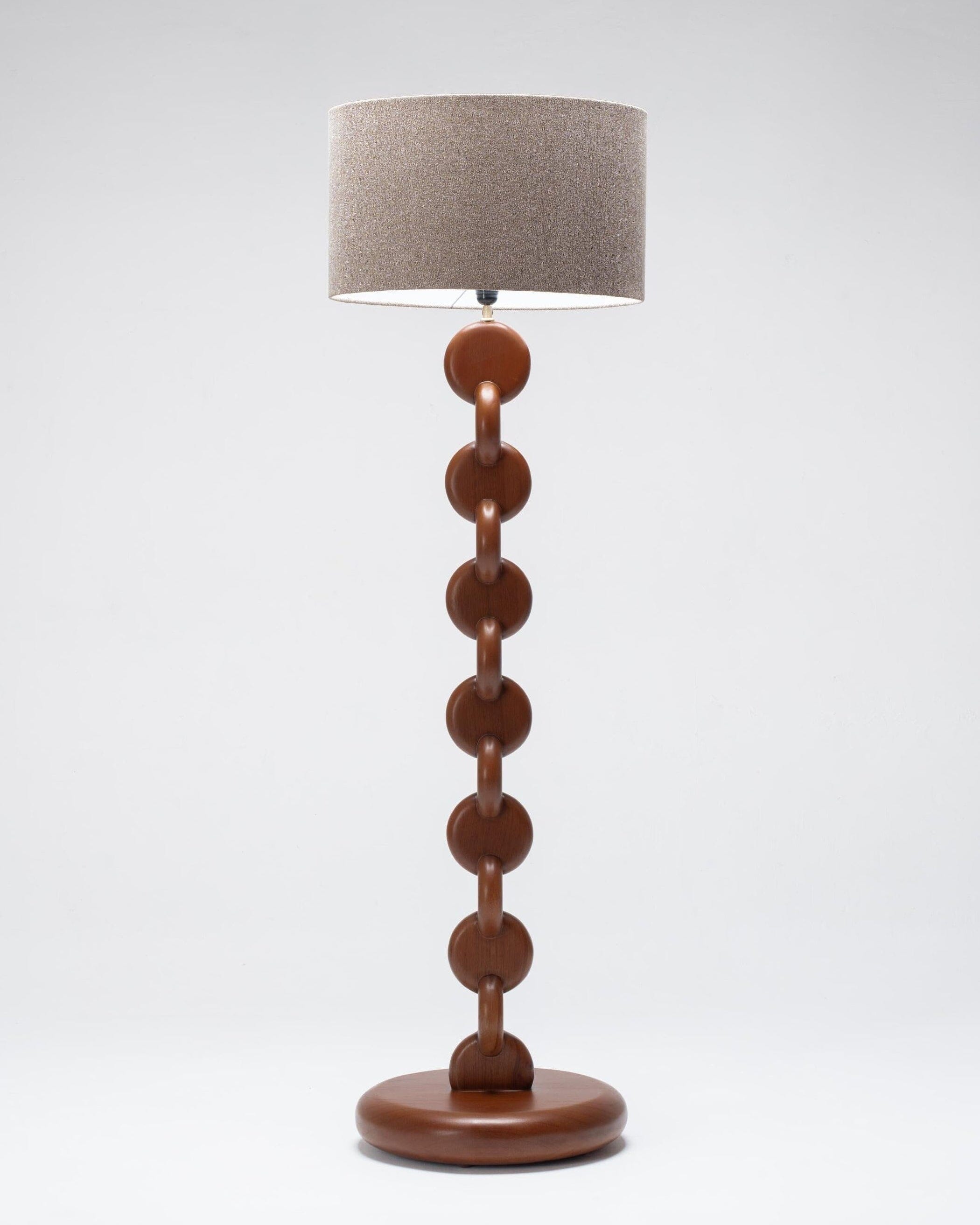 wooden floor lamp
