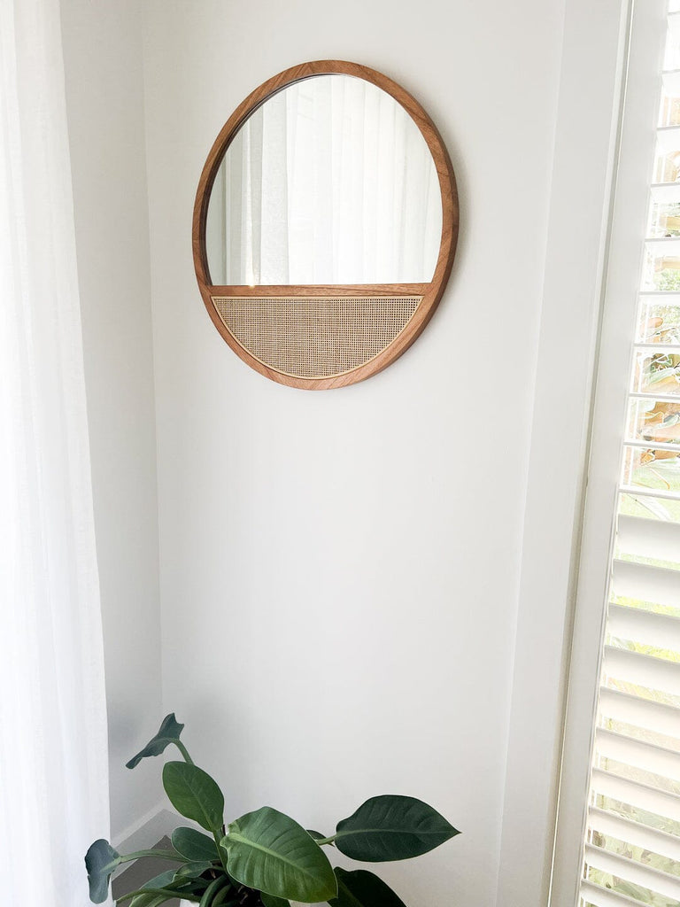 Bobbi Wall Mirror - Round Rattan mirror - Larkwood Furniture