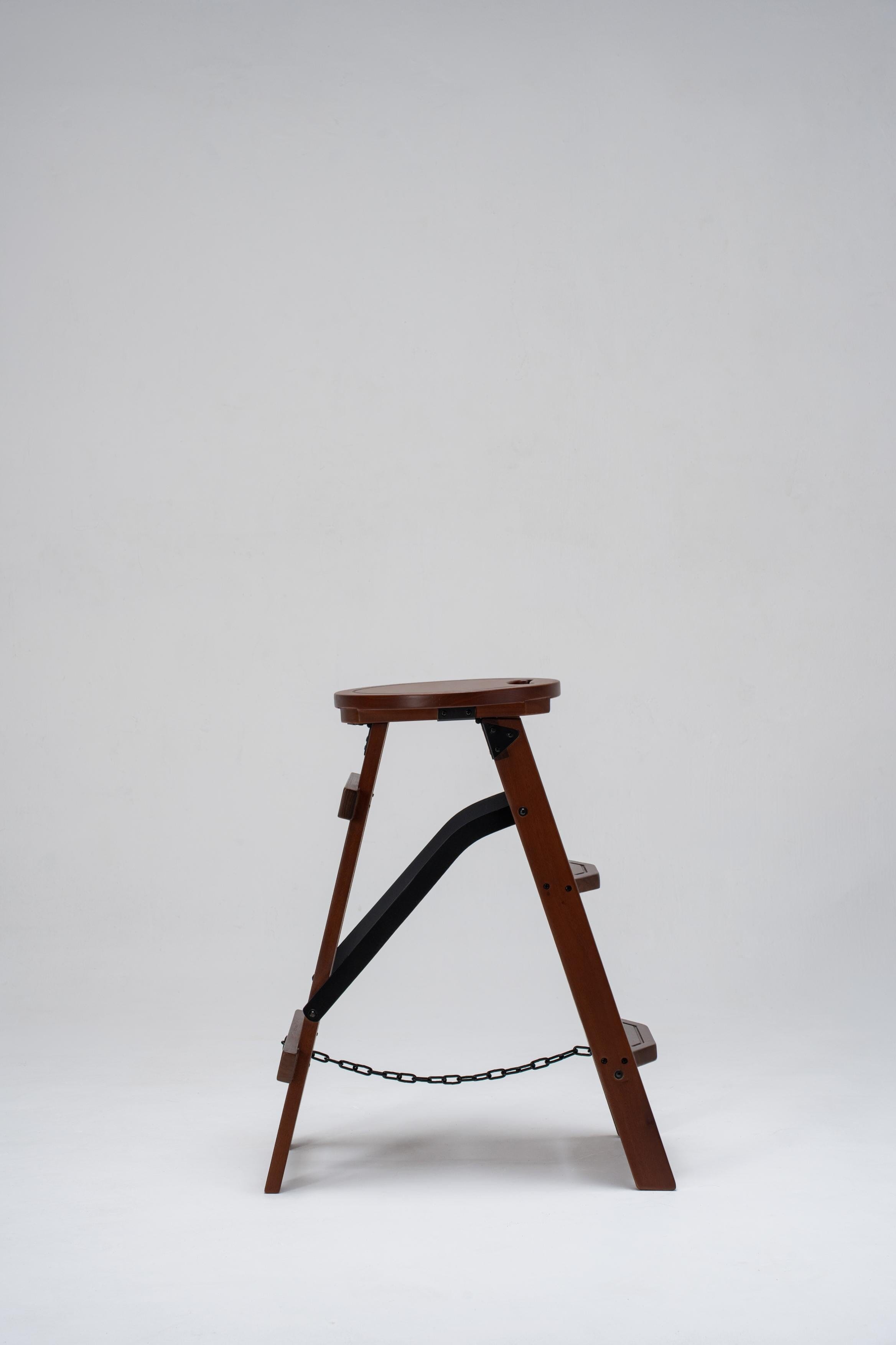 Bravo Stool | Step Ladder | Mahogany & Teak - Classic Collection