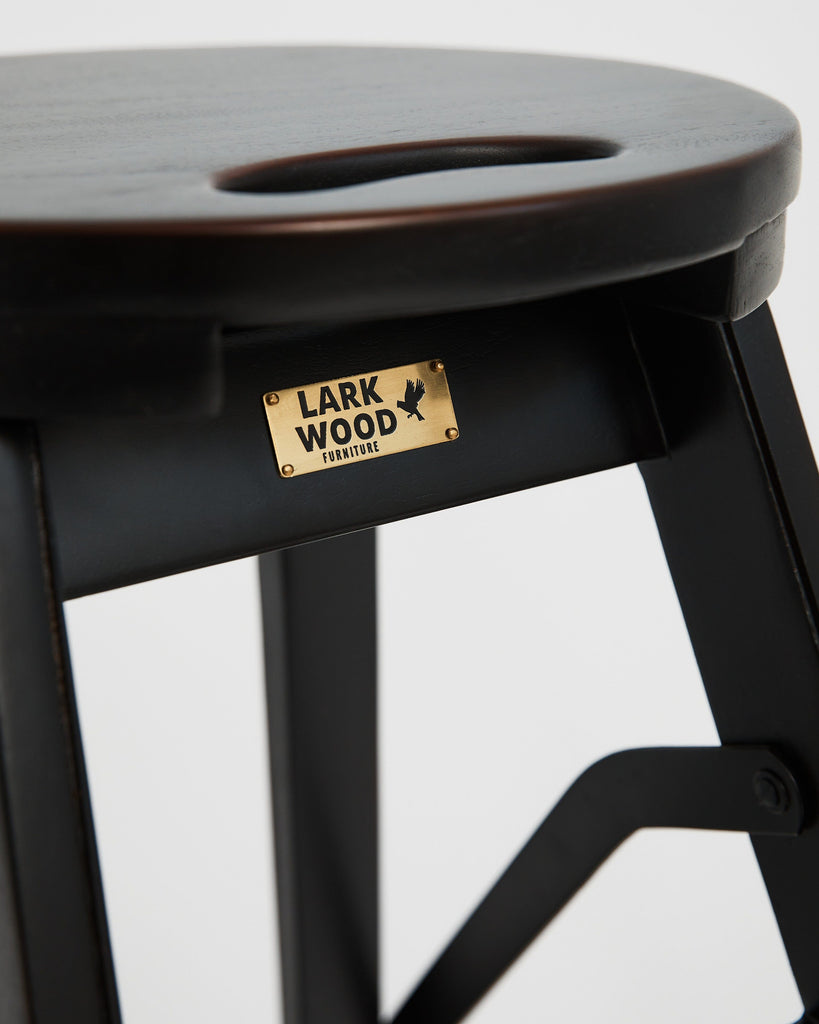 Bravo Step Ladder - Black Stool Foldable - Larkwood Furniture