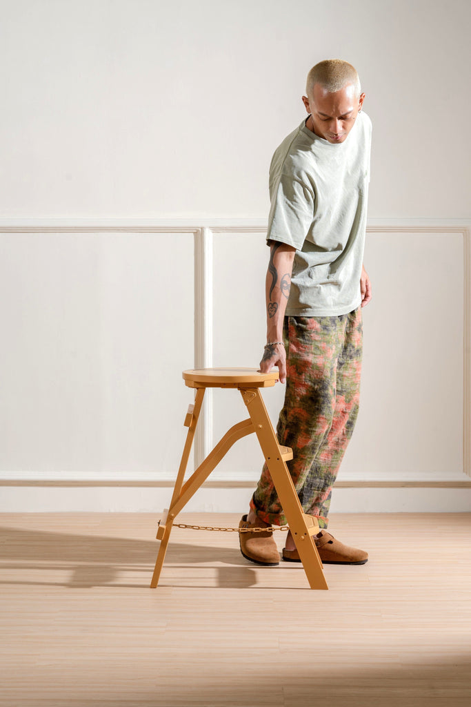 Bravo Step Ladder - Wooden Chair Foldable - Larkwood Furniture
