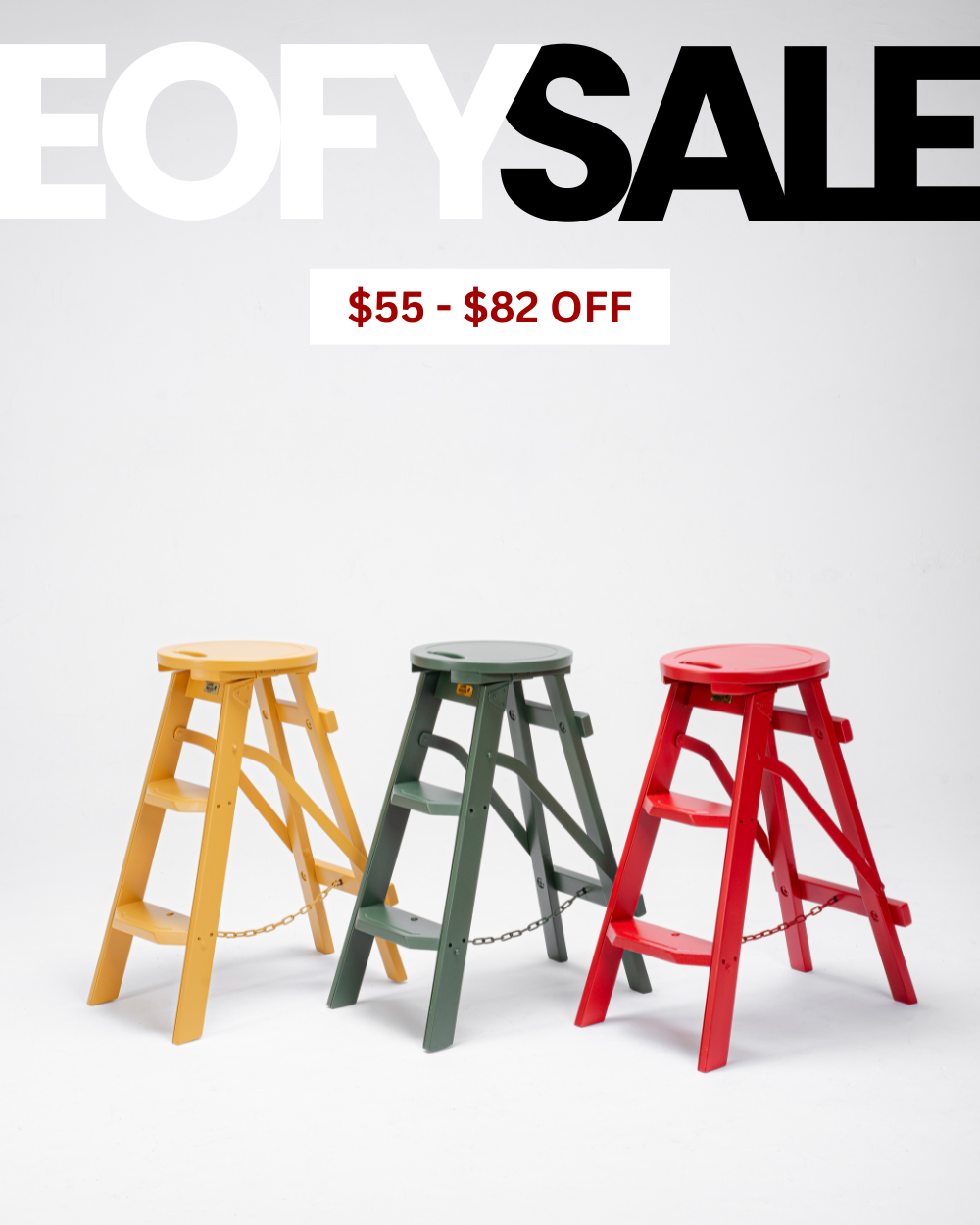 Bravo Stool | Step Ladder | Mahogany & Teak - Deep Shades