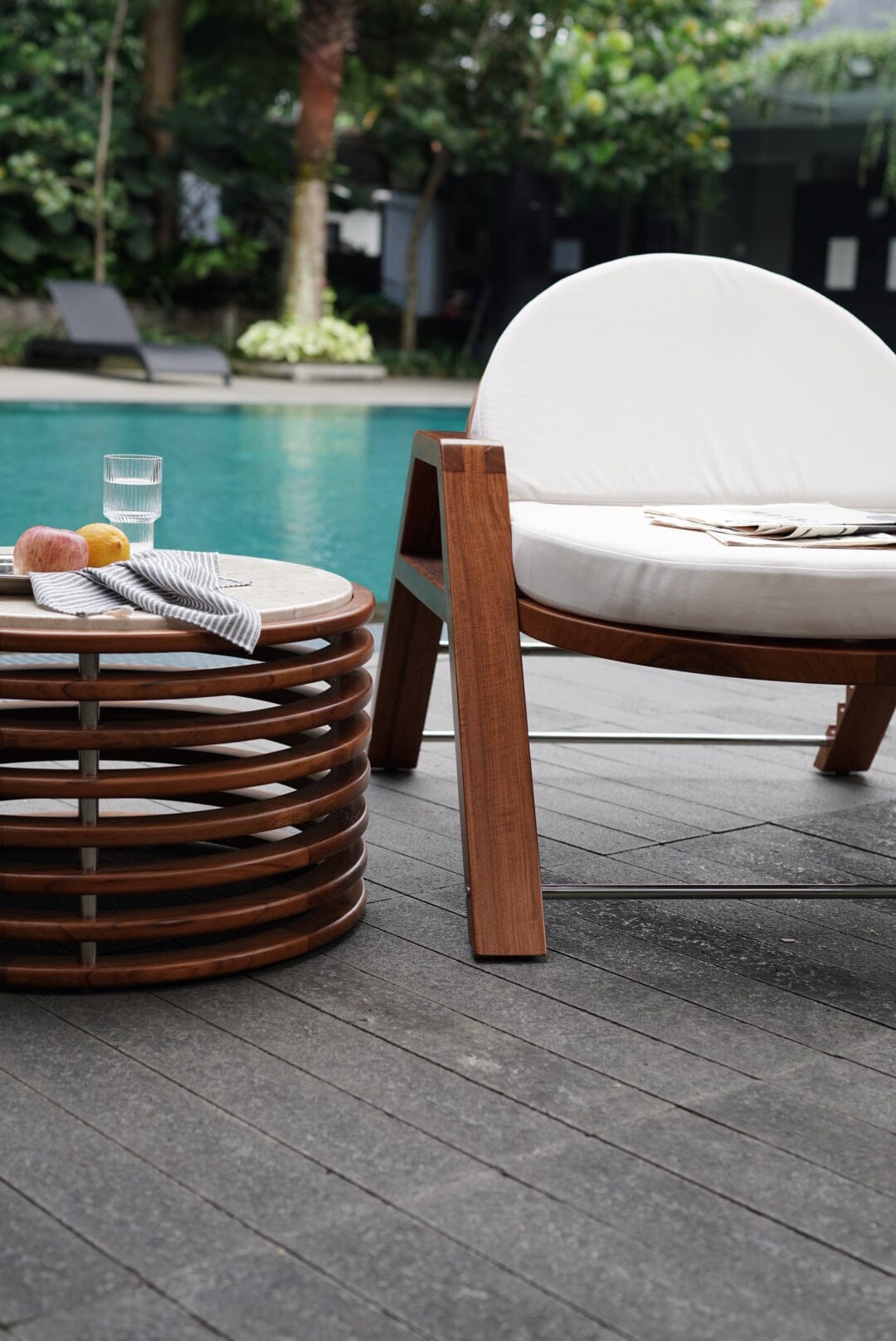 Catania Outdoor Chair - lounger chair wooden - Larkwood Furniture