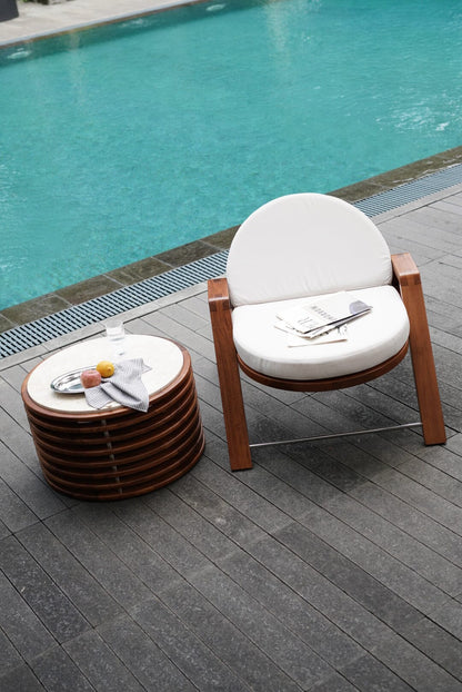 Catania Outdoor Chair - wooden lounge chair - Larkwood Furniture