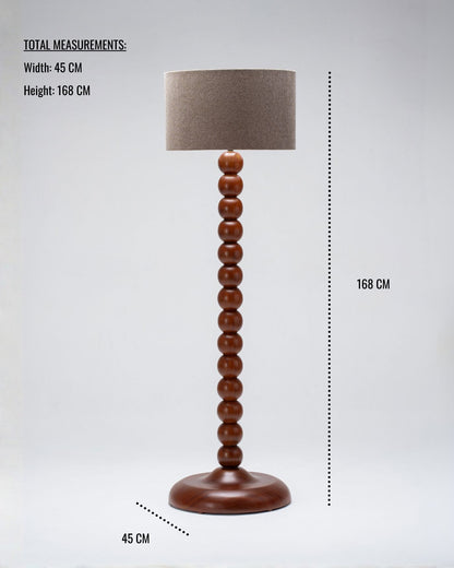 Large wooden floor lamp dimension