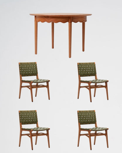 dining table and chair furniture set, four seater