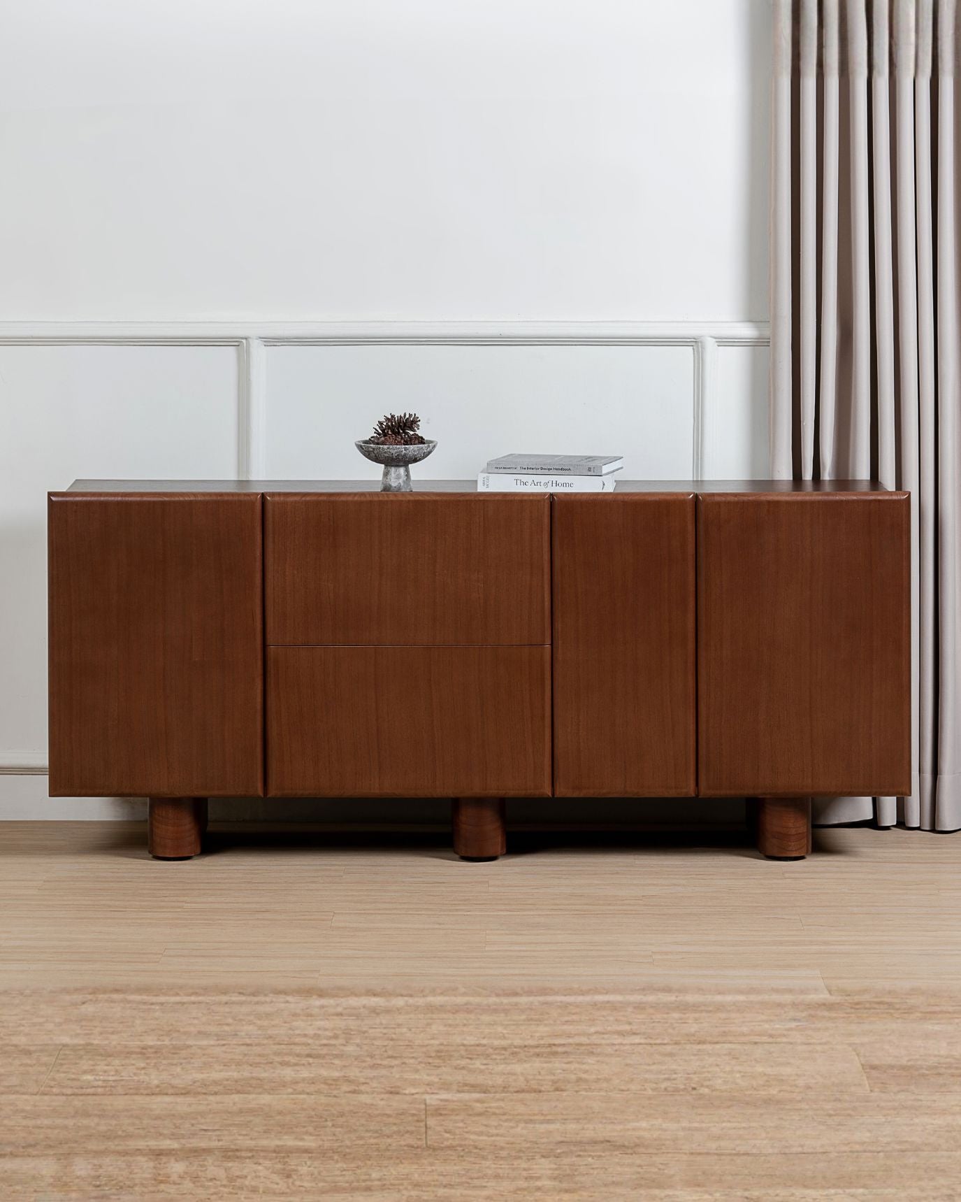 Wooden sideboard with doors and drawers