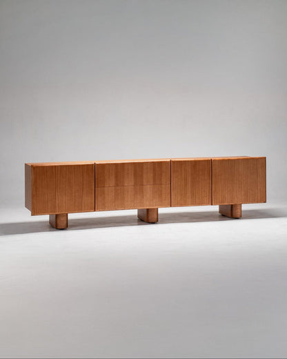 light wood entertainment unit