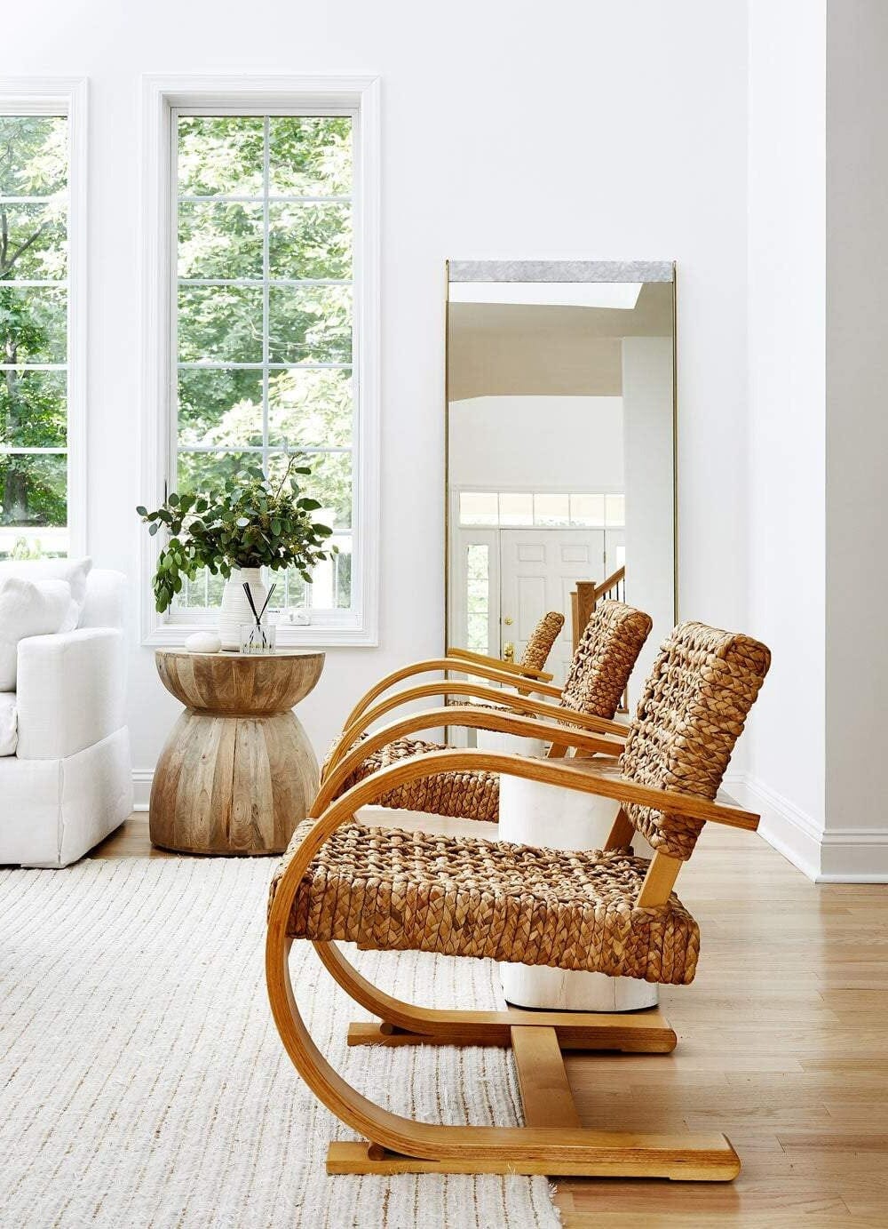 French Modernist Armchair - natural woven chairs - Larkwood Furniture