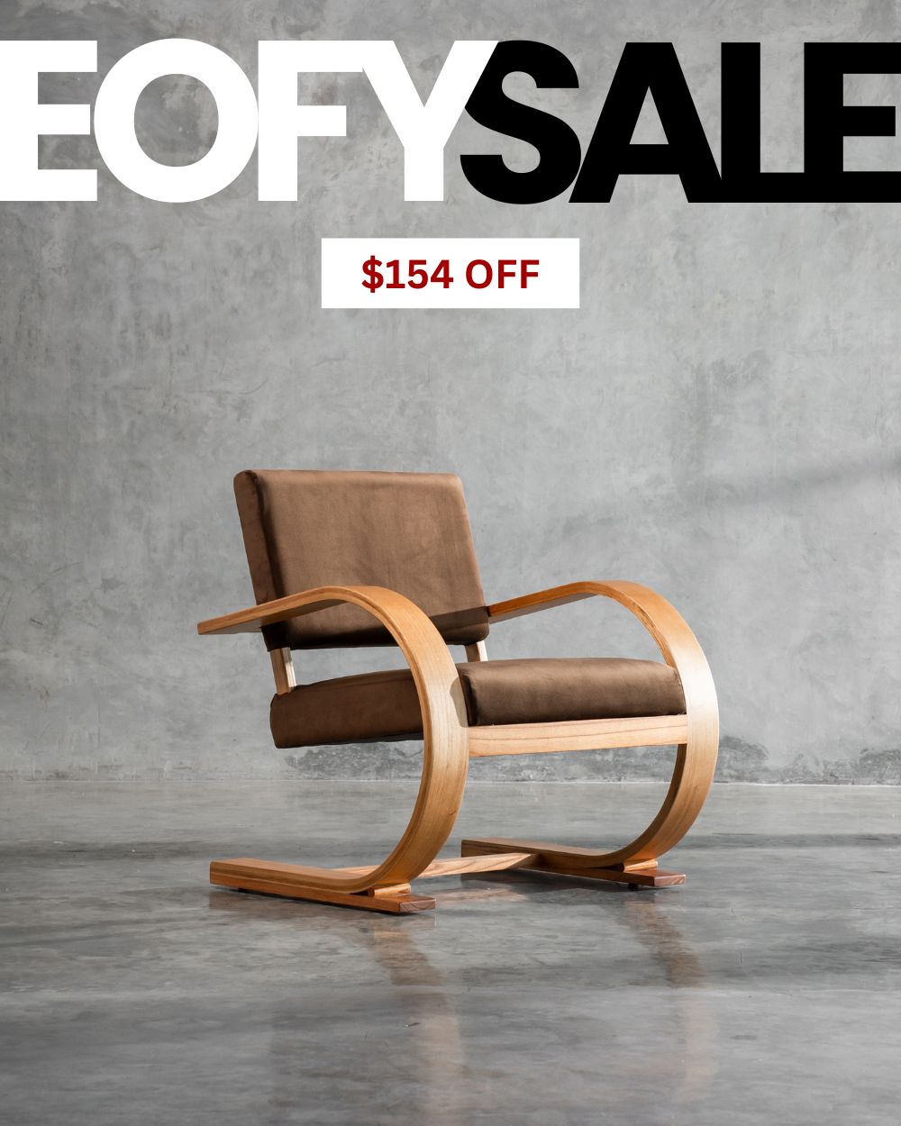 French Modernist Armchair | Coffee Velvet