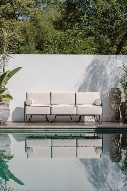 3 seater outdoor sofa, furniture for patio and pool area