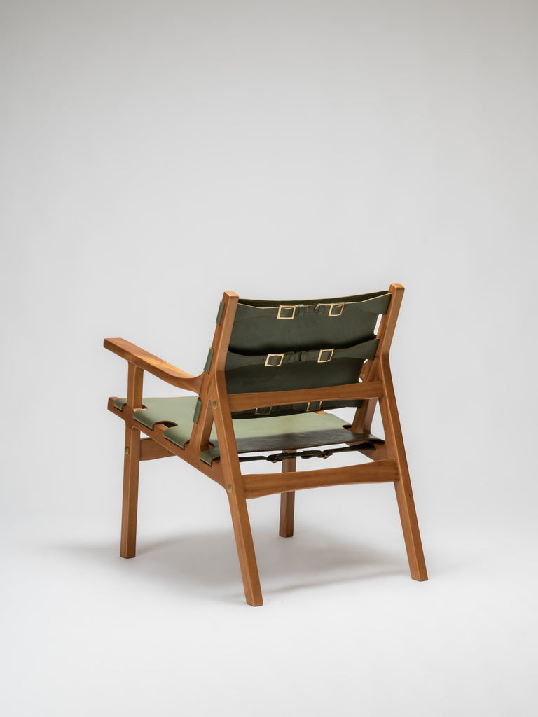 Full-Grain Hyde Armchair - Leather Sling Chairs - Larkwood Furniture