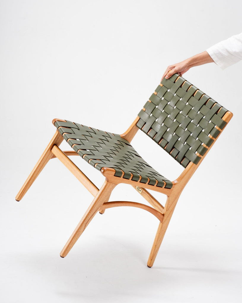 Leather Woven Dining Chair - dining chairs - Larkwood Furniture
