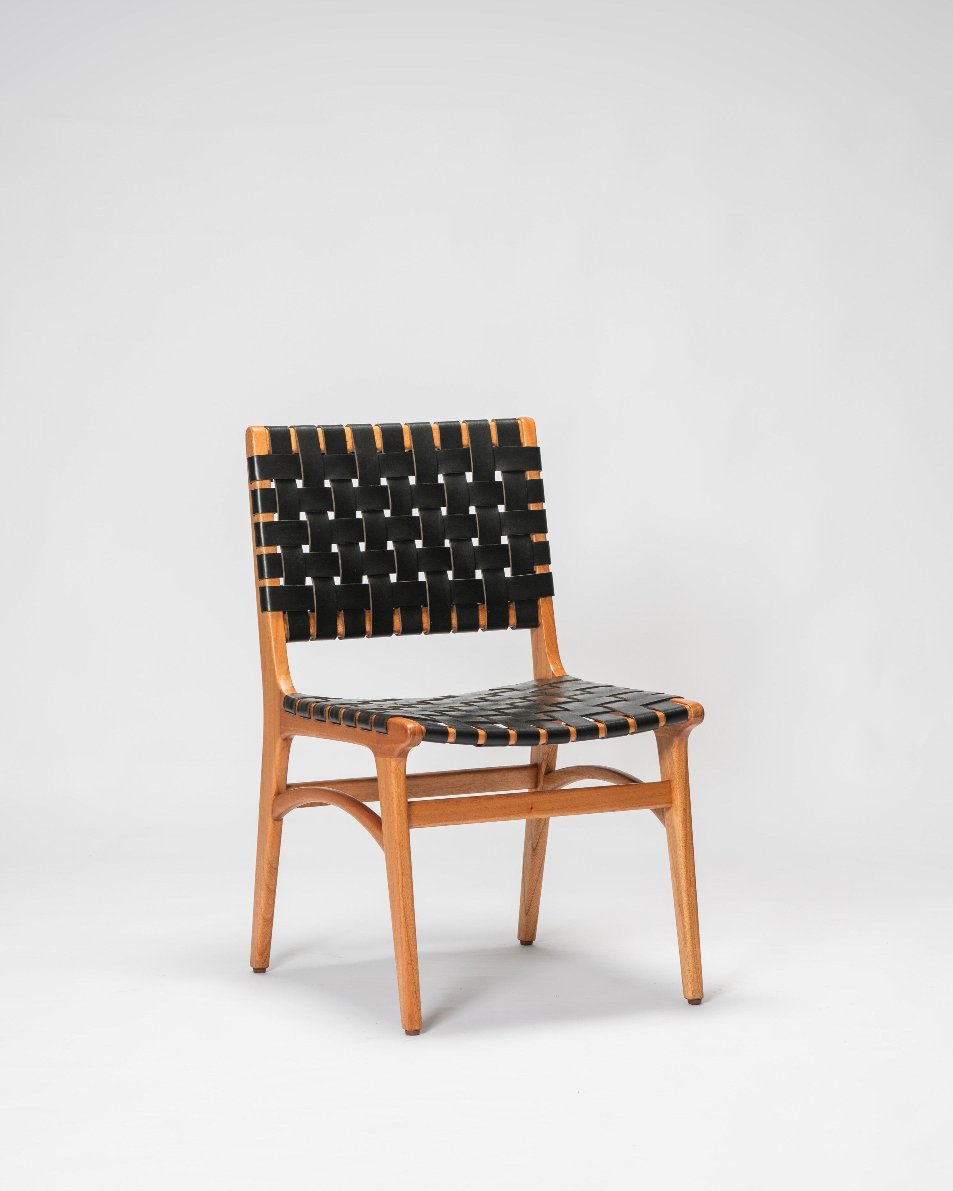 Full-Grain Leather Woven | Dining Chair