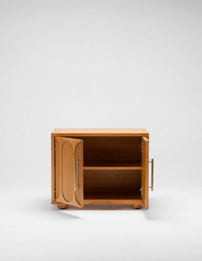 big bedside tables with doors and shelves