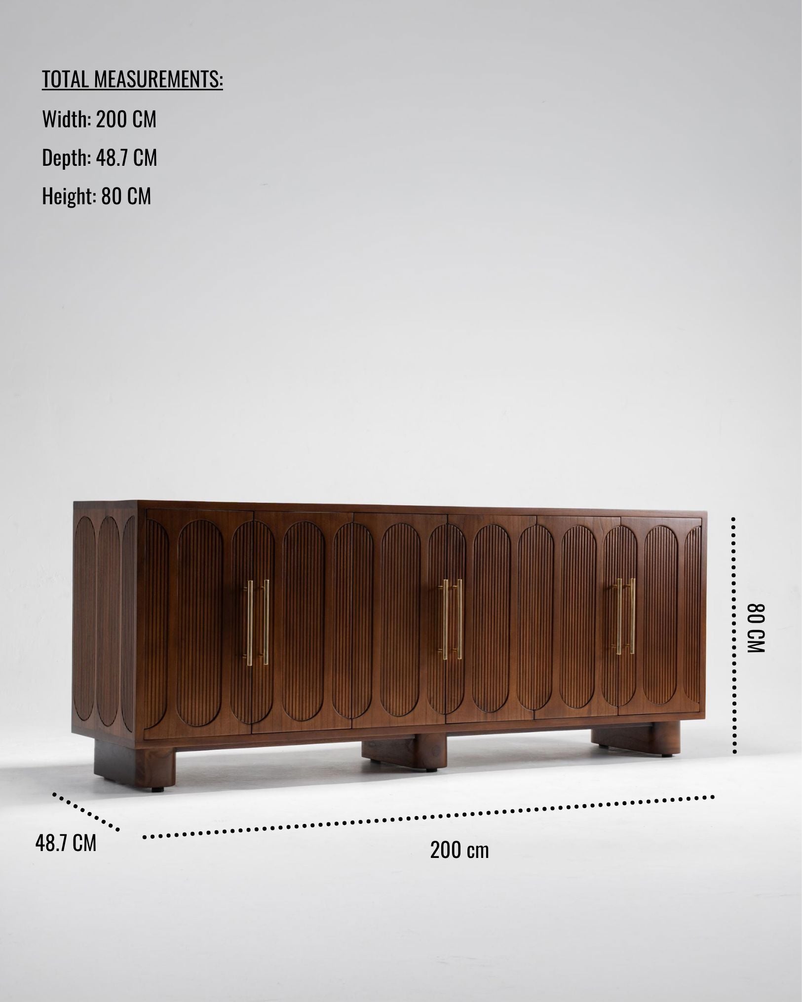 2 meter Hearth Sideboard Buffet Cabinet dimensions