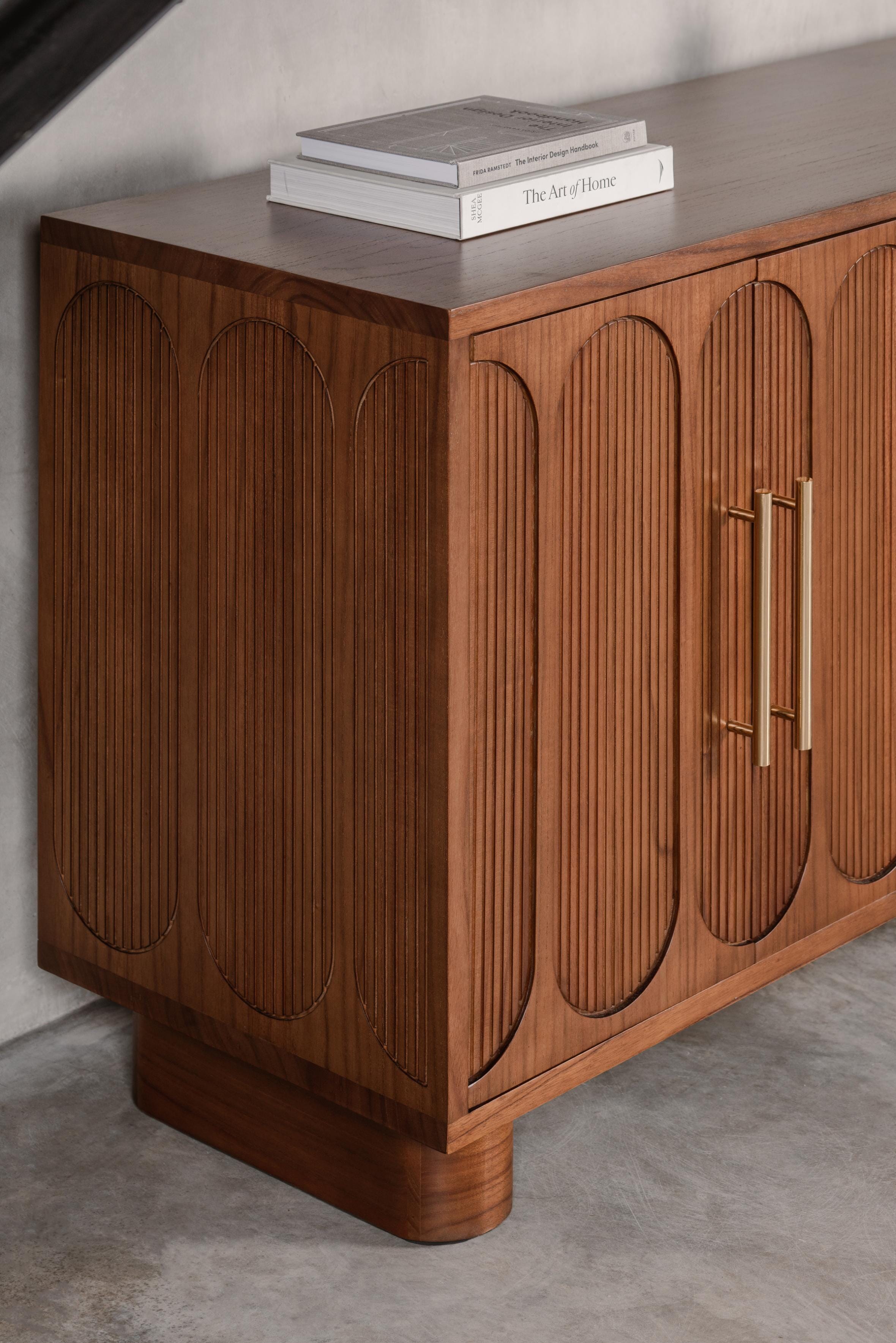 dark timber dining credenza furniture