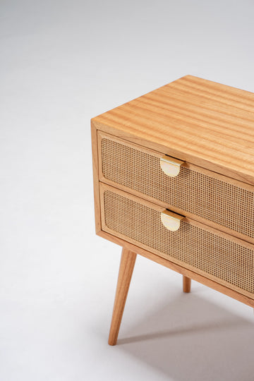 Lagos Bedside - wooden chest of drawers - Larkwood Furniture