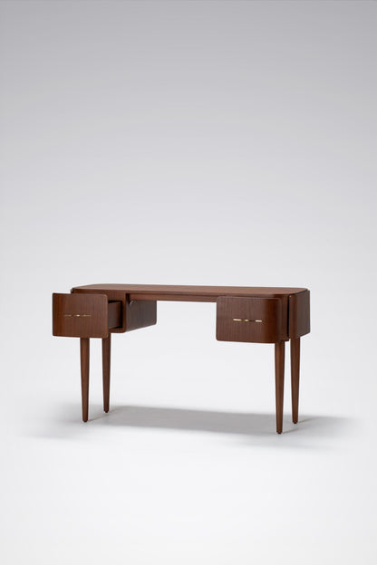 home office timber desk with two drawers