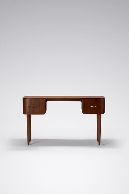 timber desk on a white background