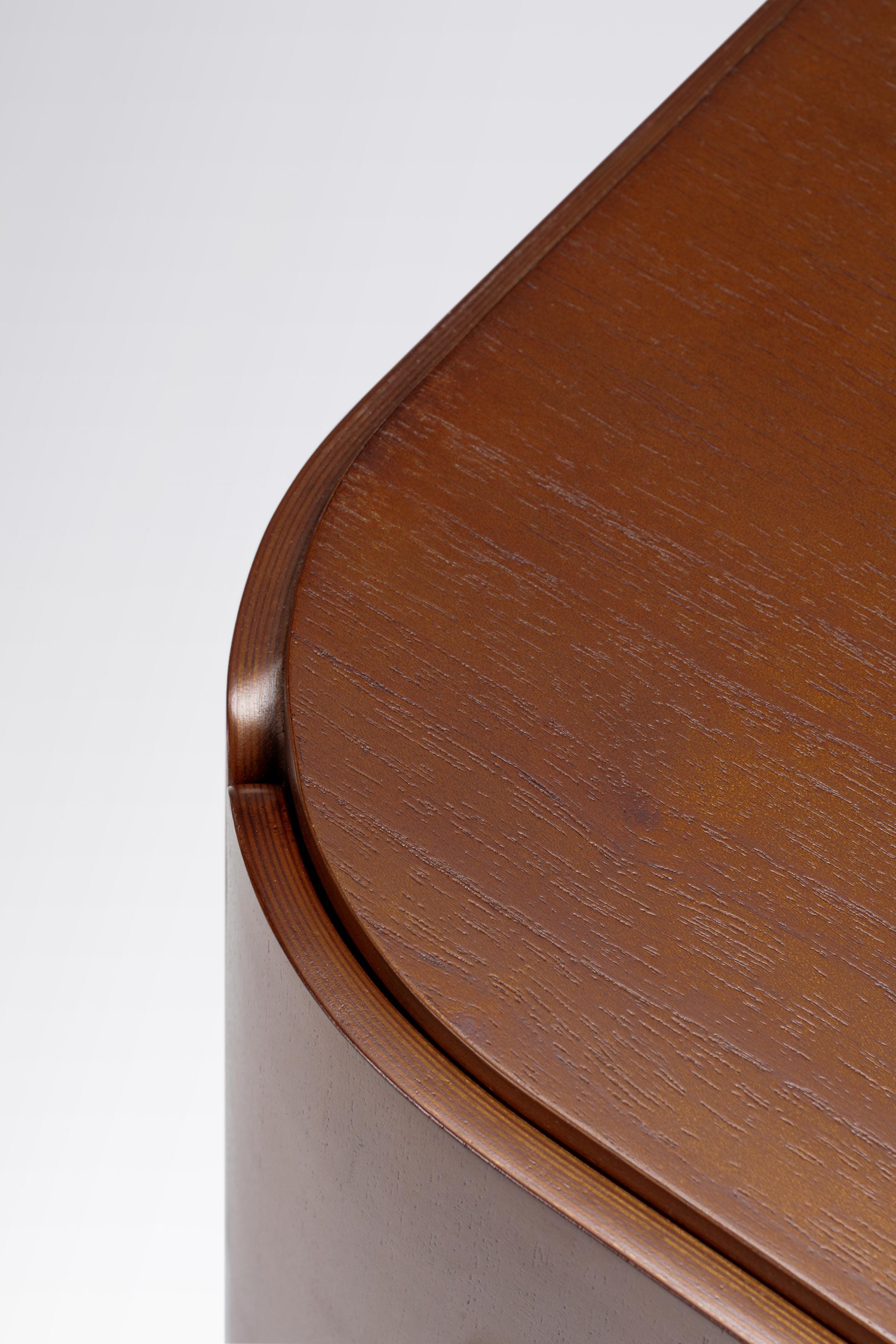 Close-up of a wooden desk