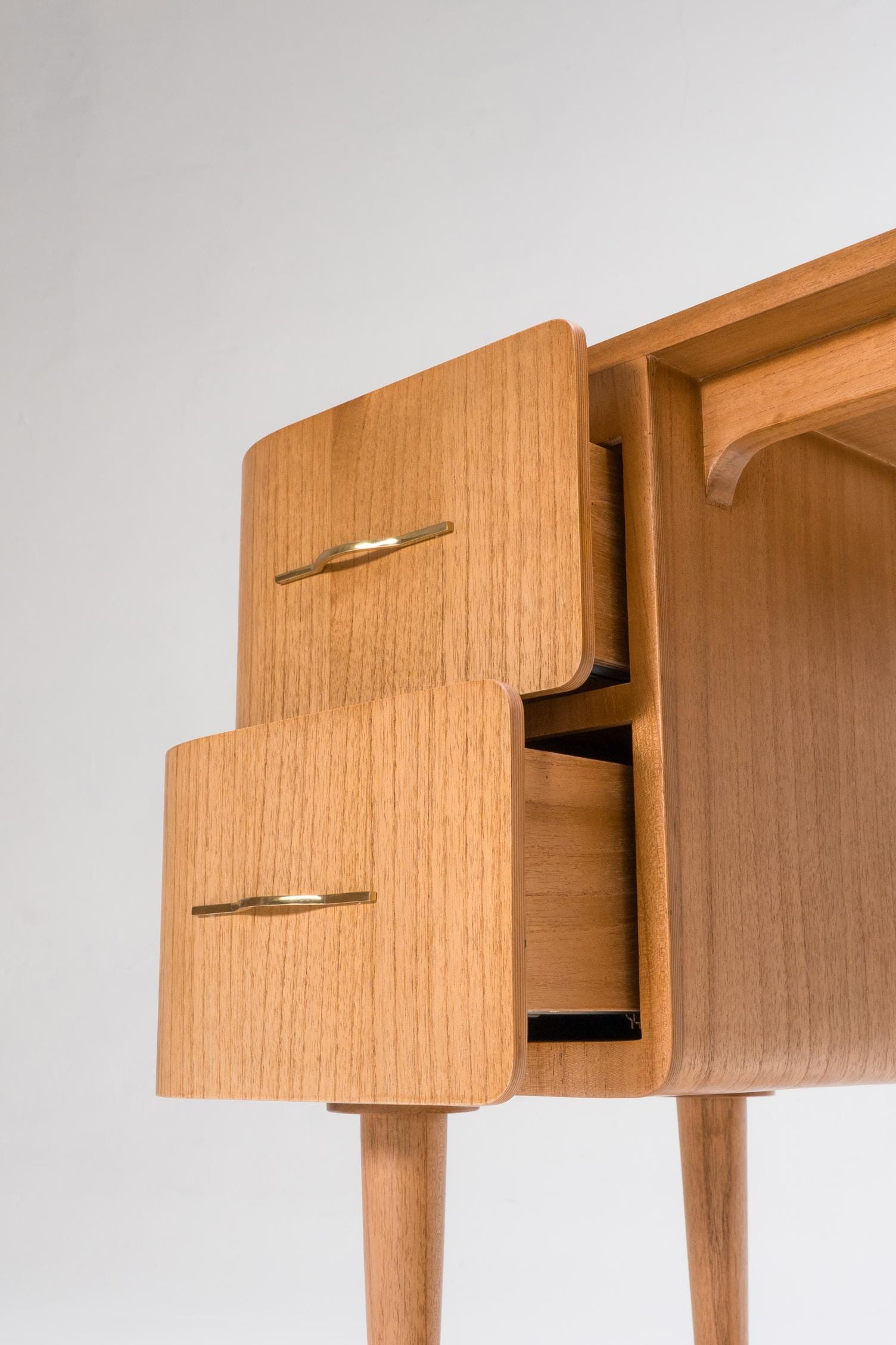 Wooden cabinet with two drawers