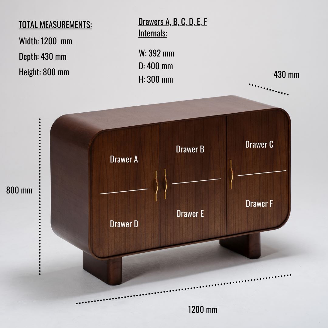 Marguerite Storage - Wooden Storage Console Cabinet - Larkwood Furniture