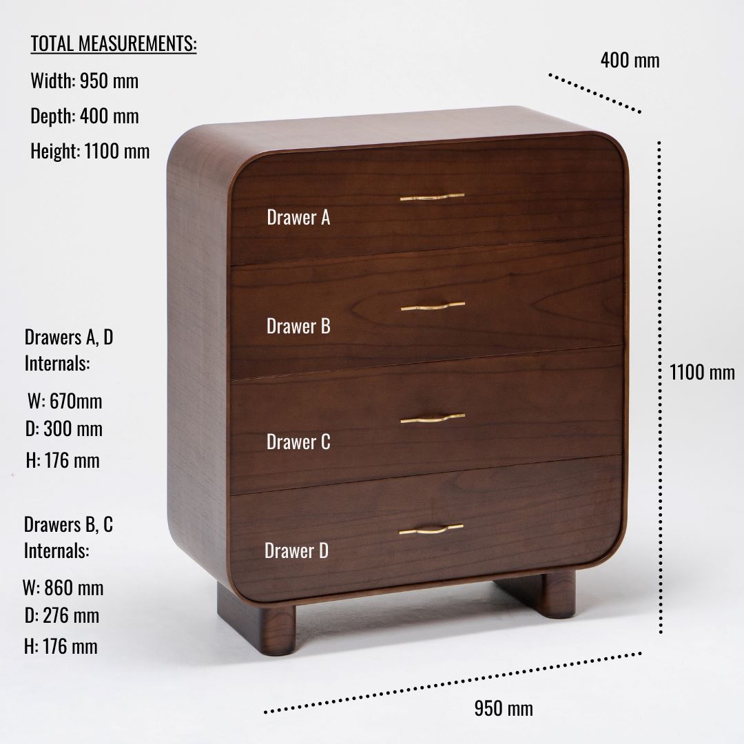 Marguerite Tallboy - Wooden Furniture Tallboy - Larkwood Furniture