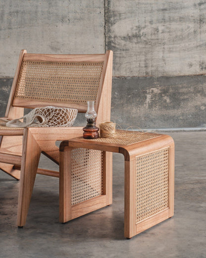 Nimoi Cube solid table- natural wooden tables - Larkwood Furniture