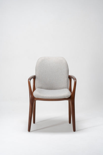 wooden chairs for dining, fabric cushion