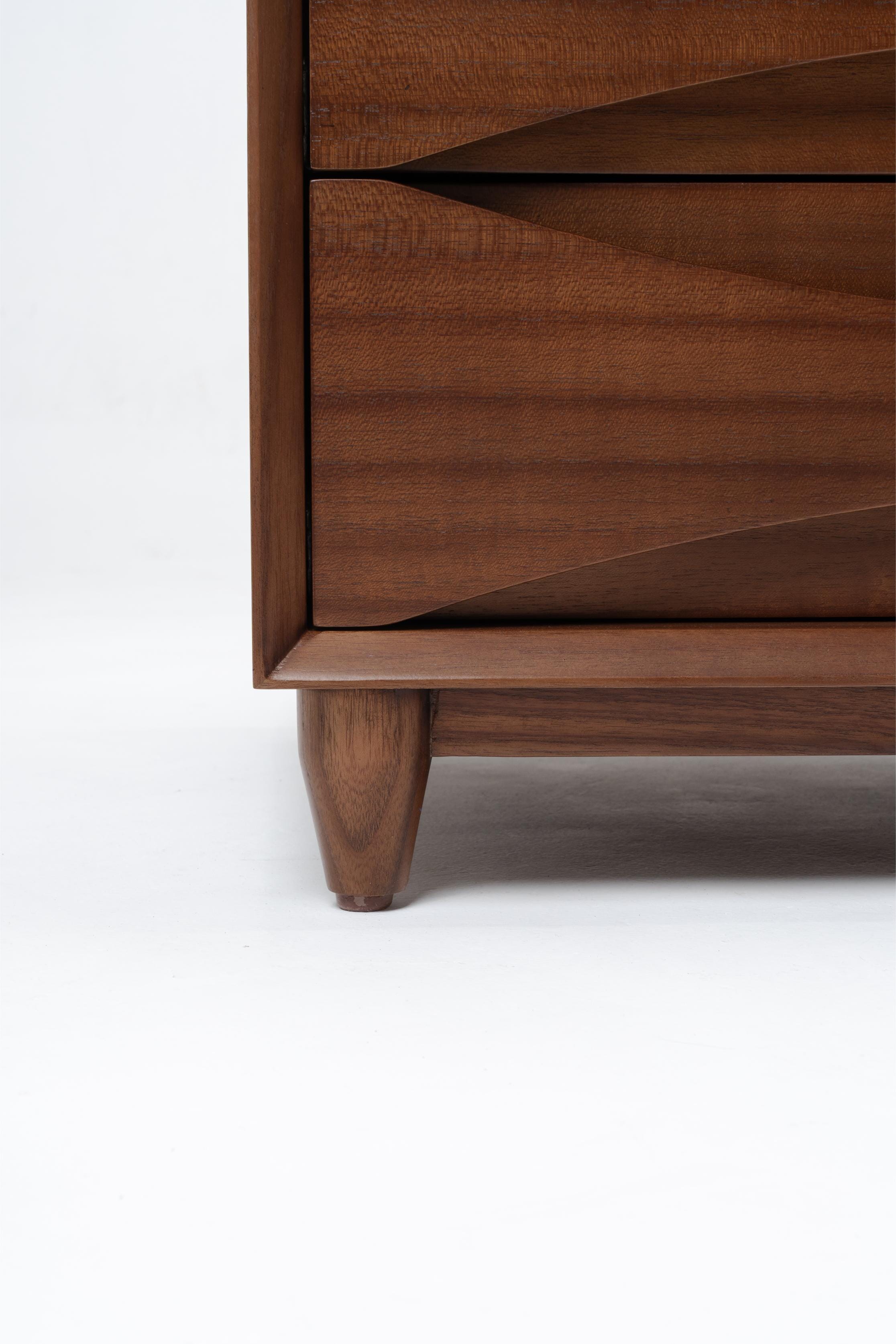 dark wooden nightstand