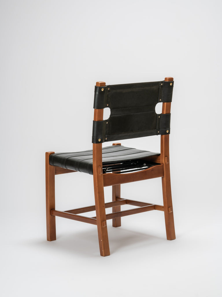 Royce Chair Full Grain - Solid Wood Leather Chair - Larkwood Furniture