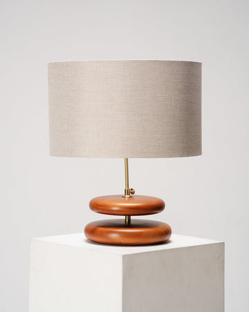 Sarezzo Table Lamp - Wooden Table Lamp - Larkwood Furniture