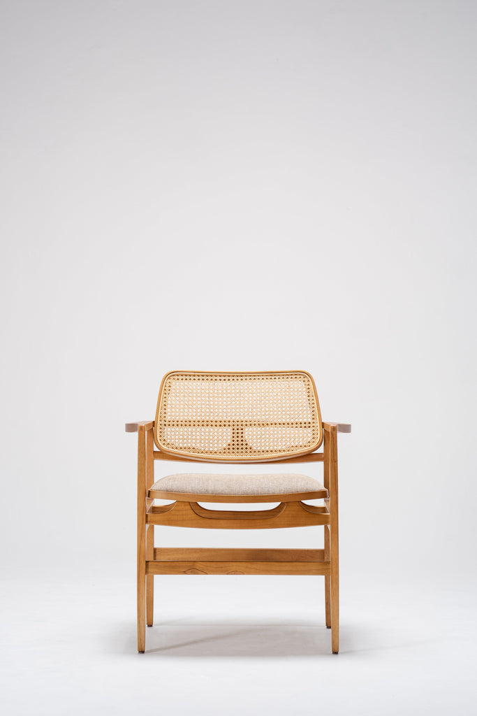 Sergio Accent Chair - upholstered rattan occasional chair - Larkwood Furniture