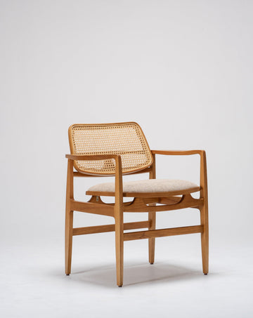 Sergio Accent Chair - upholstered rattan occasional chair - Larkwood Furniture