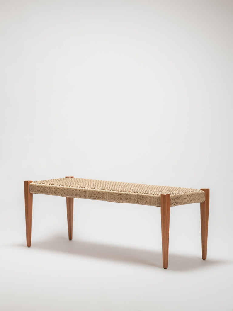 St. Claire Bench - Wooden Woven Bench - Larkwood Furniture