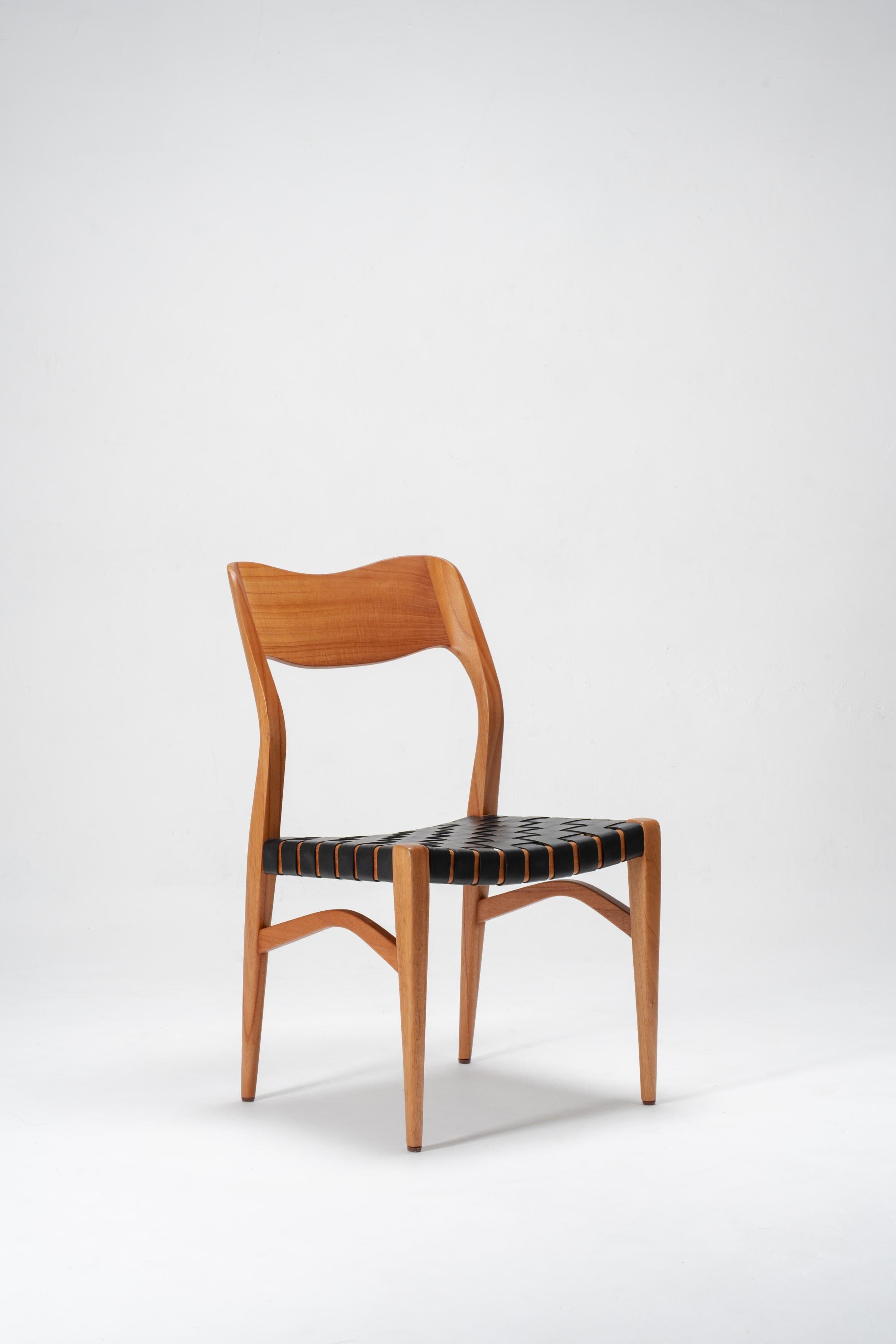 St. Claire Chair Leather Woven