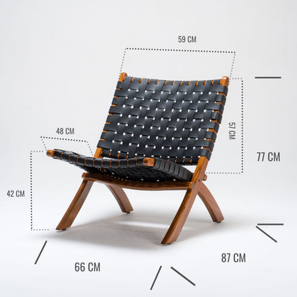 Urban Cocktail Chair | Leather Woven