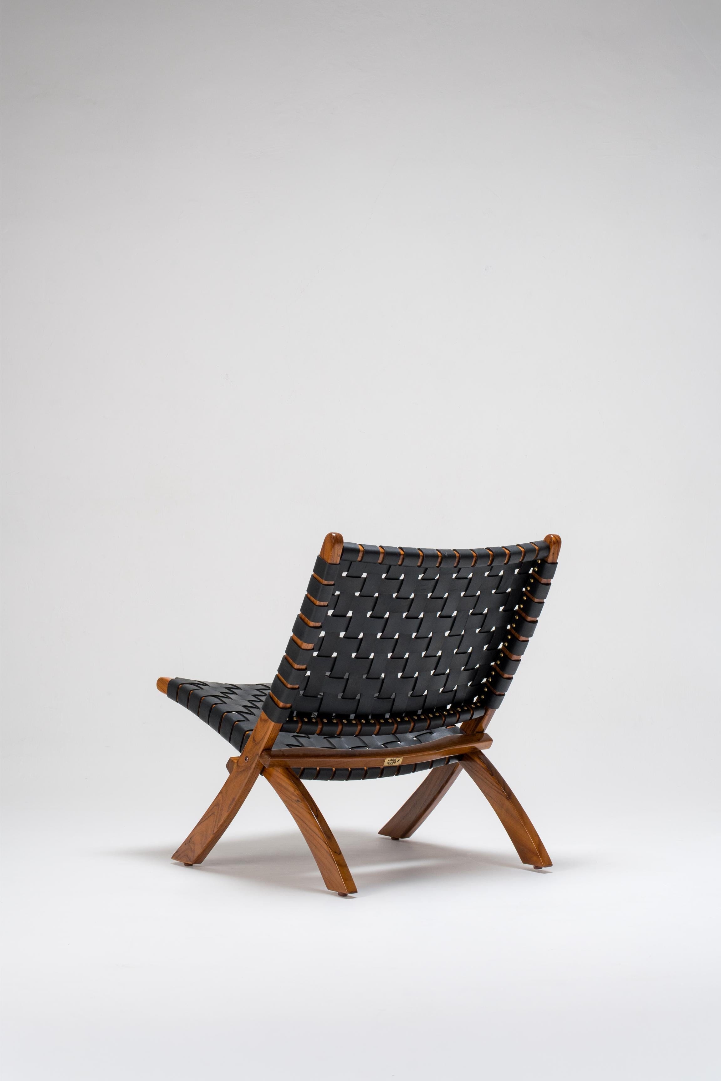 Urban Cocktail Chair | Leather Woven