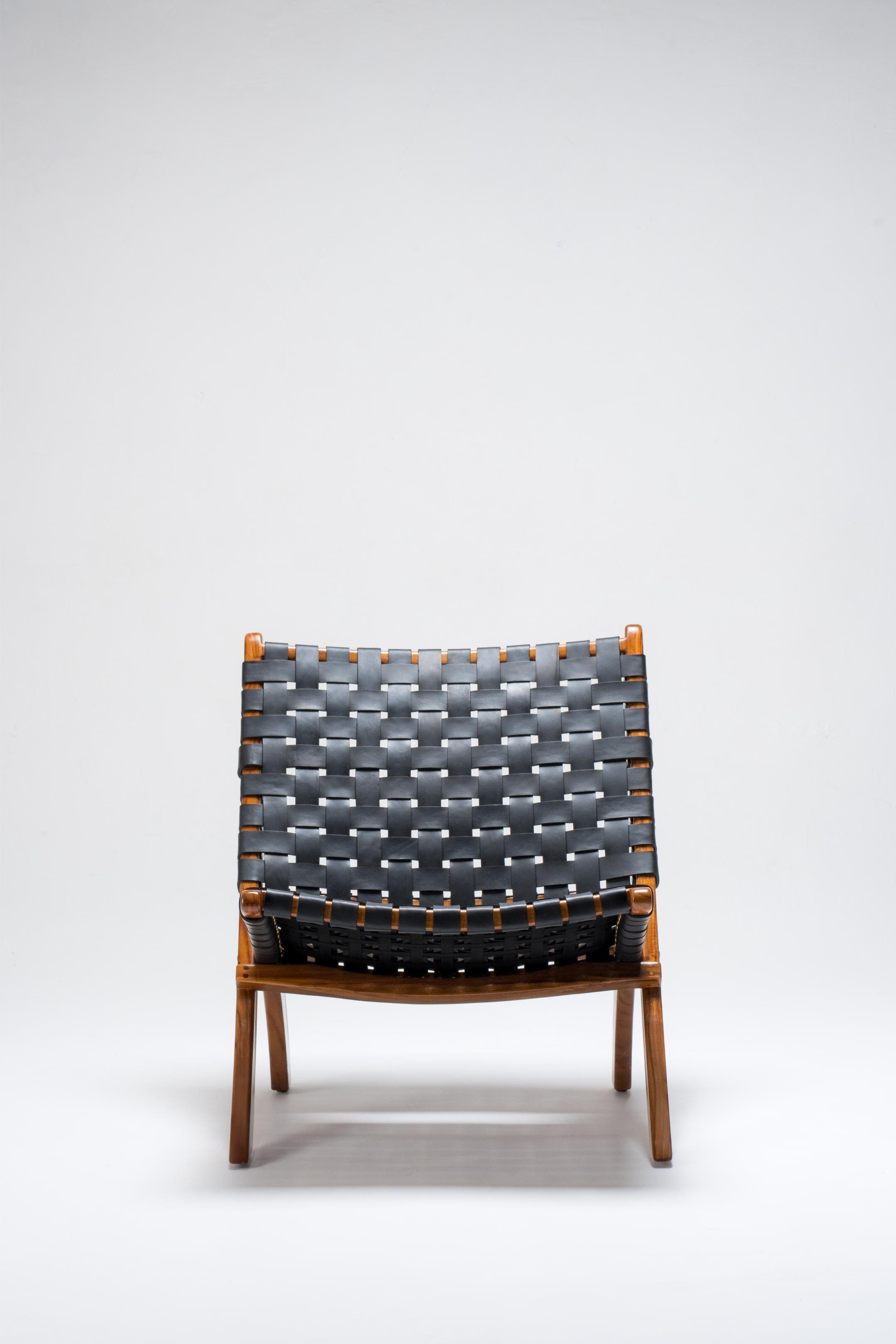 Urban Cocktail Chair | Leather Woven