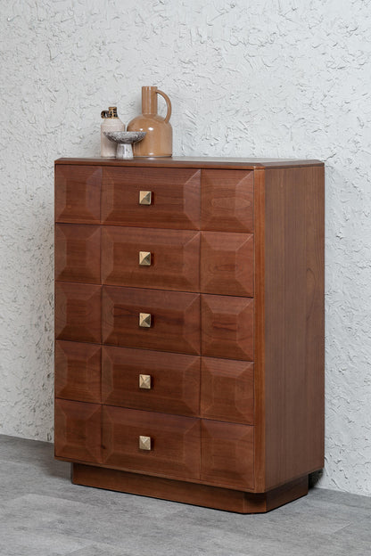 Verona Tall Chest of 5 Drawers