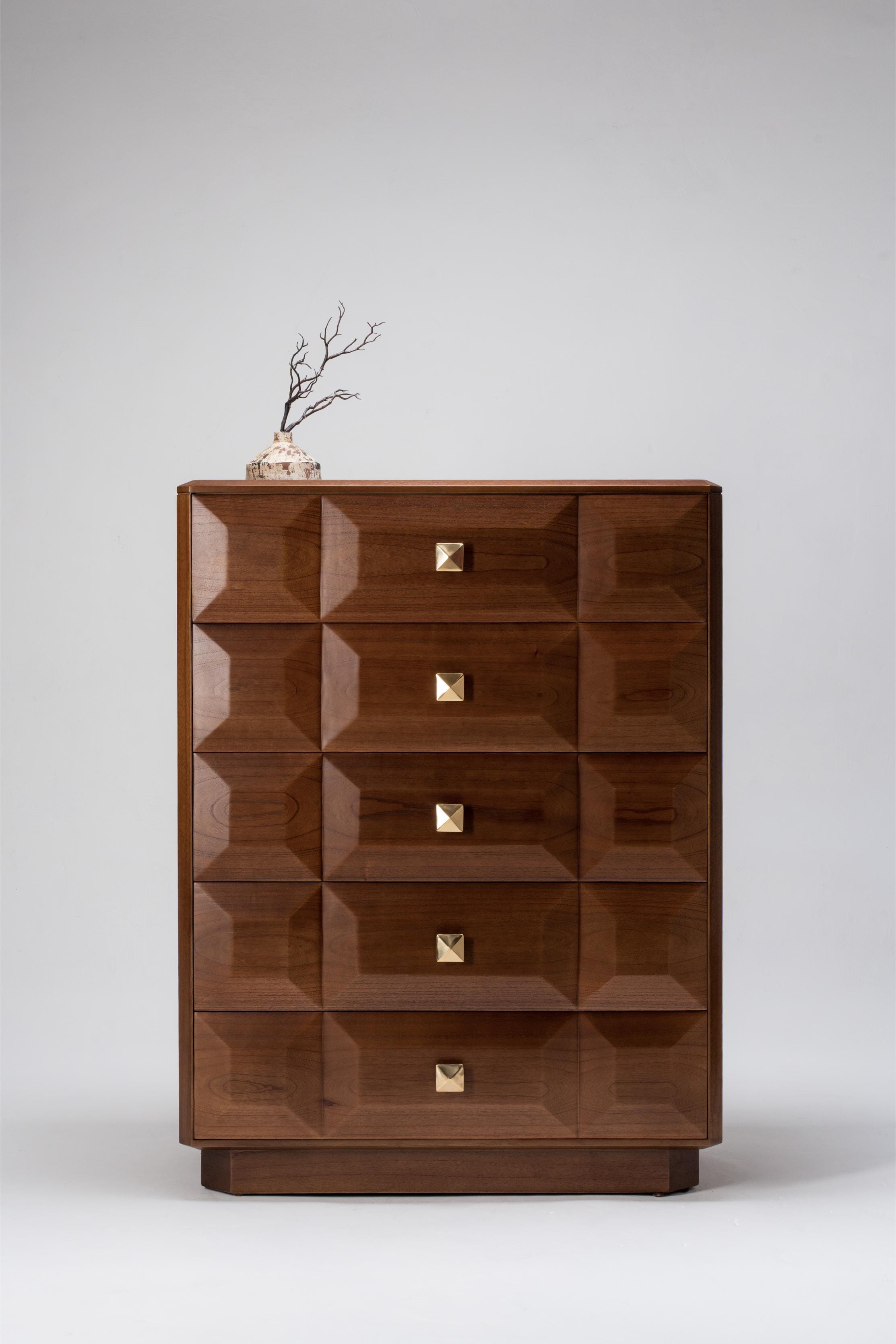 Verona Tall Chest of 5 Drawers