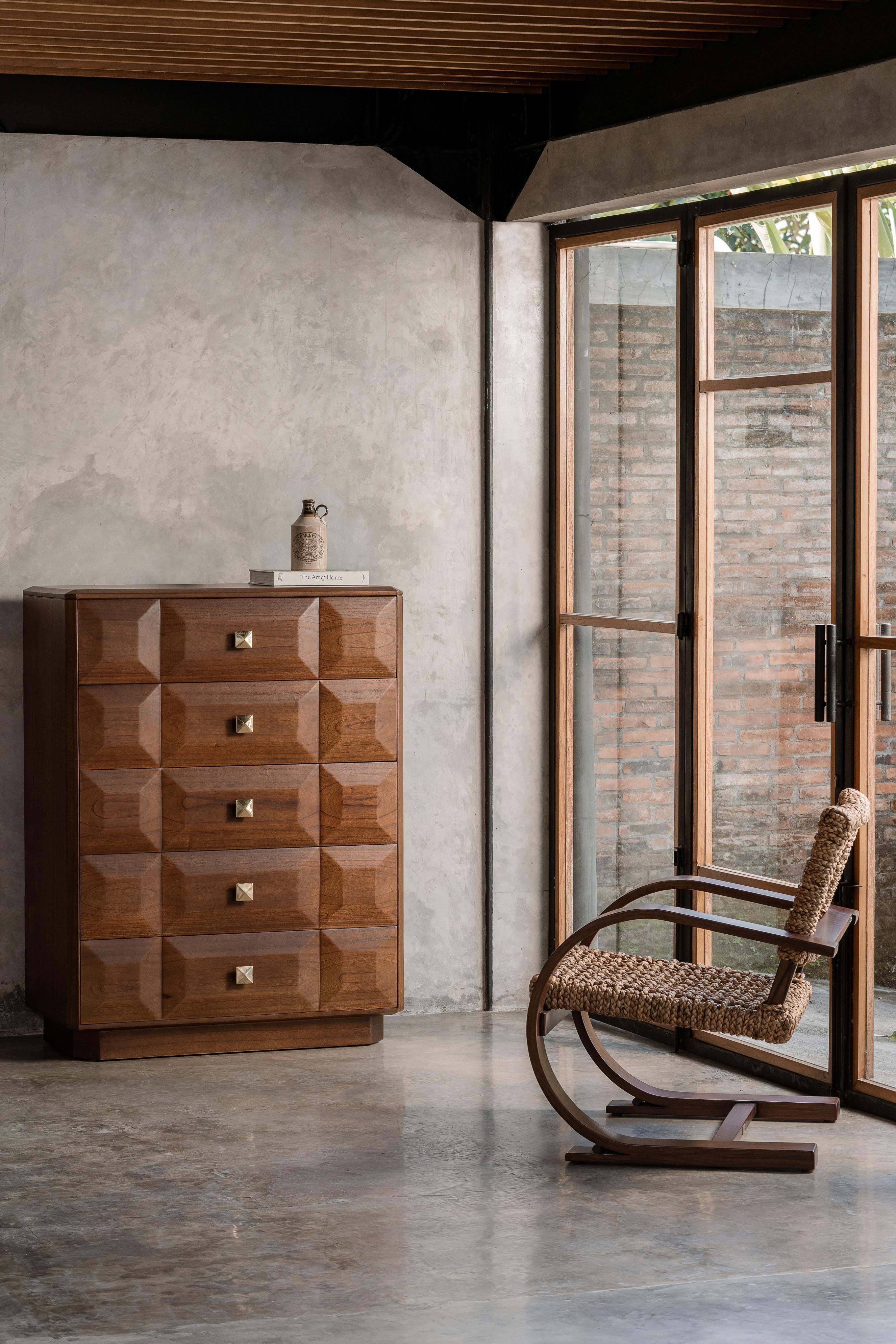 Verona Tall Chest of 5 Drawers