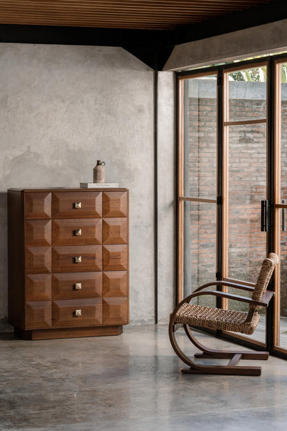 Verona Tall Chest of 5 Drawers