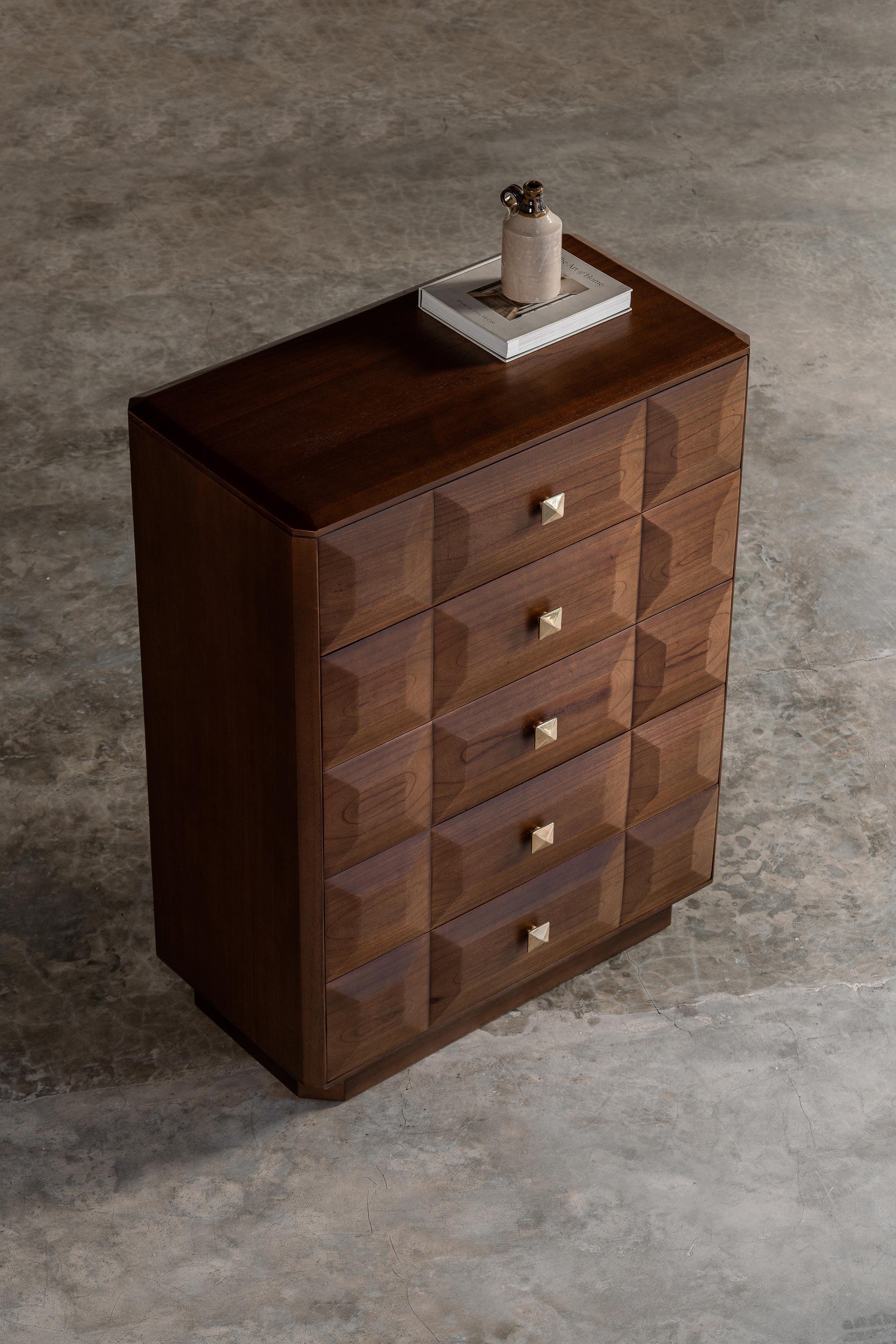 Verona Tall Chest of 5 Drawers